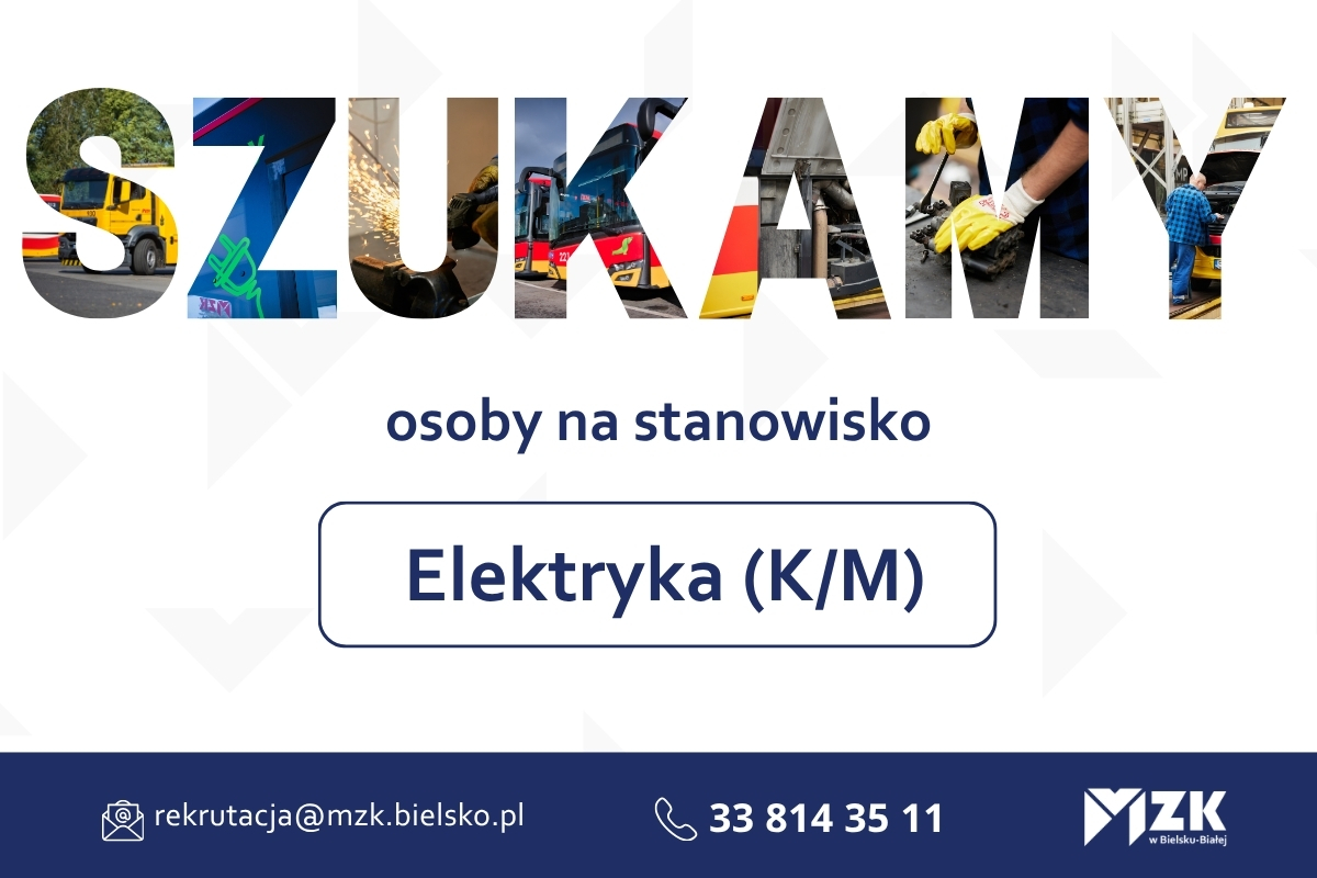 Szukamy osoby na stanowisko Elektryka (K/M)
