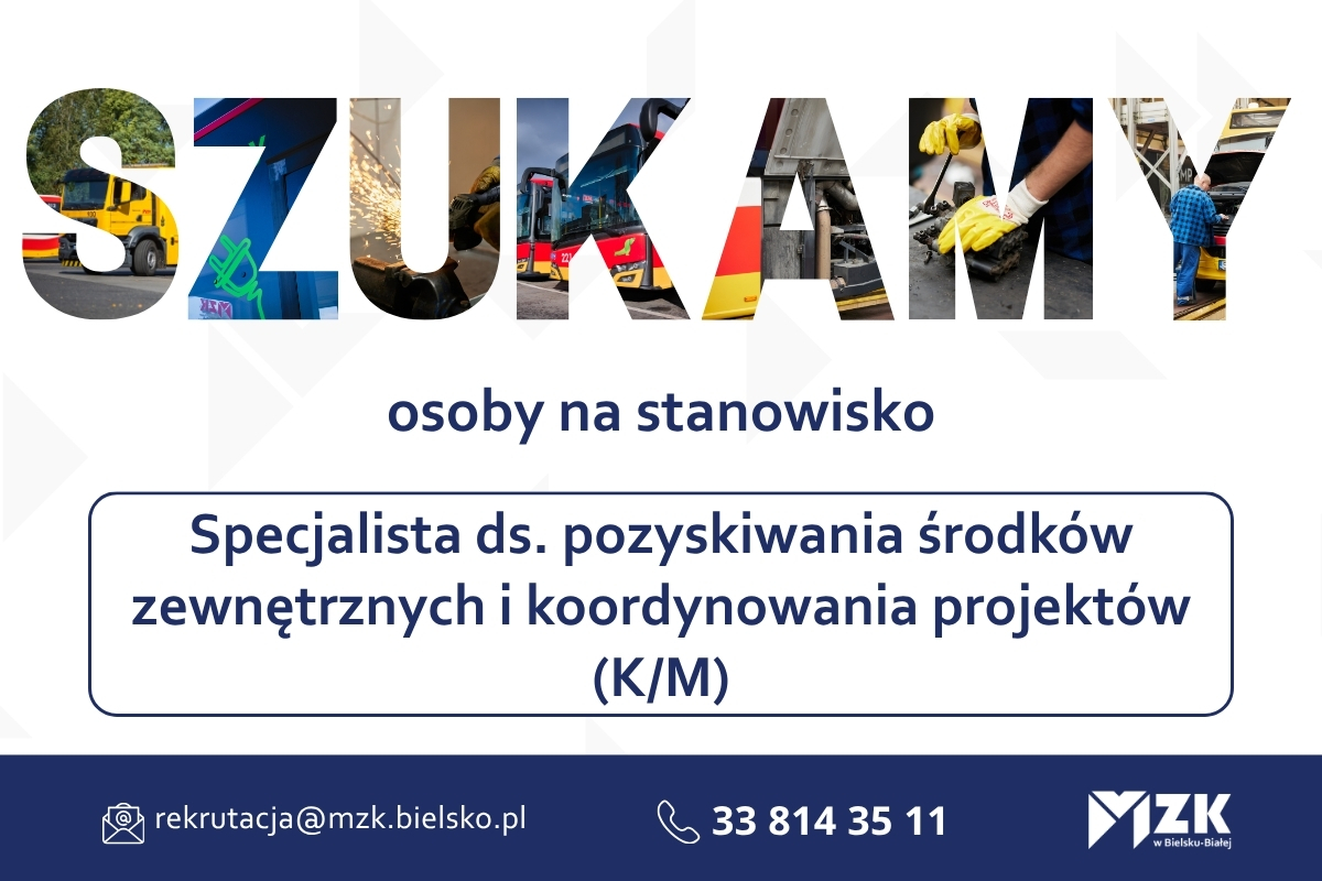Specjalista ds. pozyskiwania środków zewnętrznych i koordynowania projektów (K/M) – umowa o pracę / umowa zlecenie