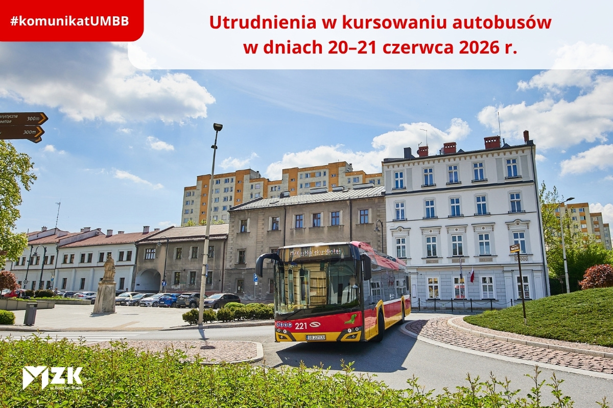 Zdjęcie autobusu, tytuł: Utrudnienia w kursowaniu 20 i 21 czerwca