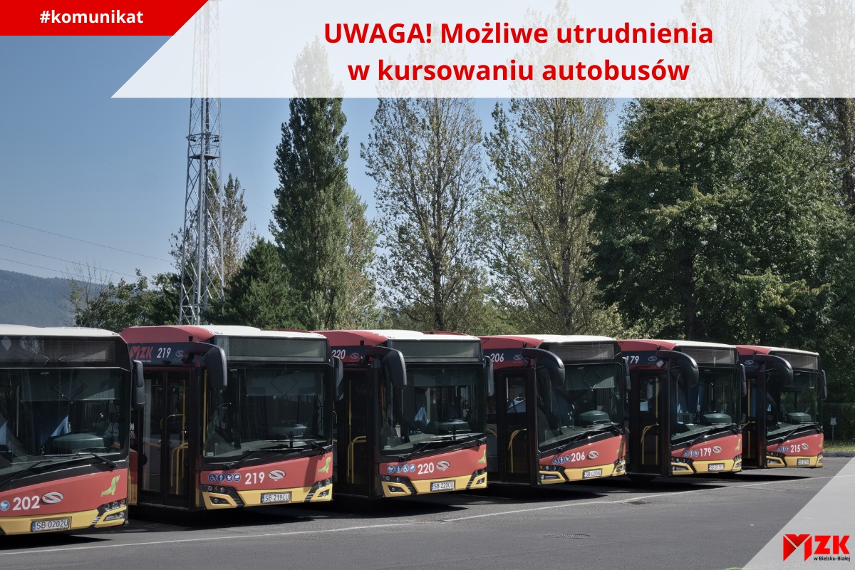 Możliwe utrudnienia w kursowaniu autobusów