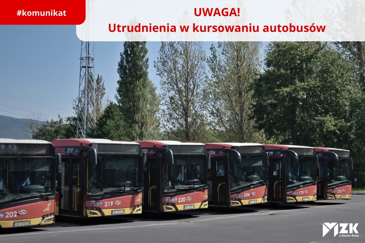 Utrudnienia w kursowaniu autobusów