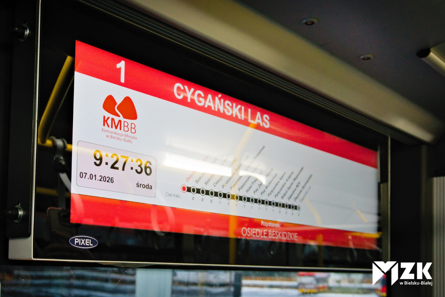 dodatkowy wyświetlacz wewnętrzny