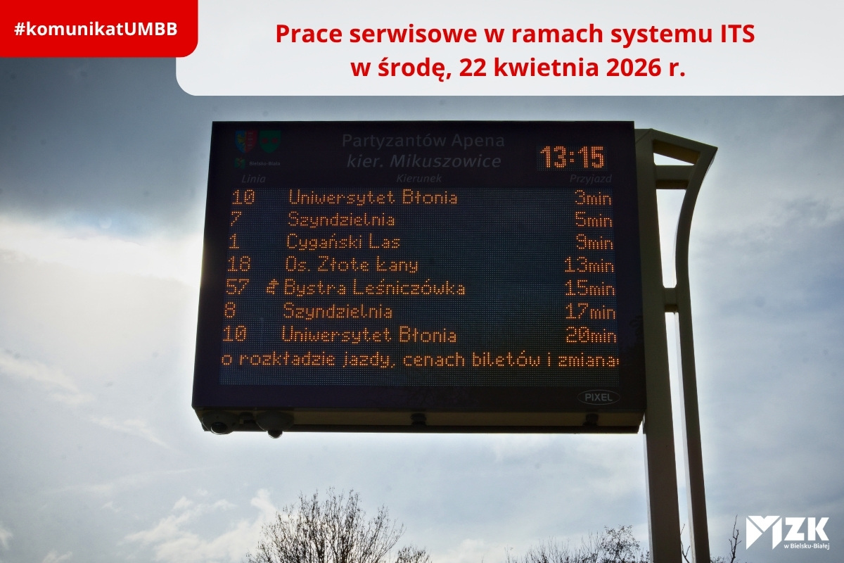 Tablica informacji pasażerskiej, prace serwisowe ITS