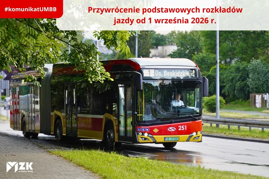 Zdjęcie autobusu elektrycznego linii nr 1